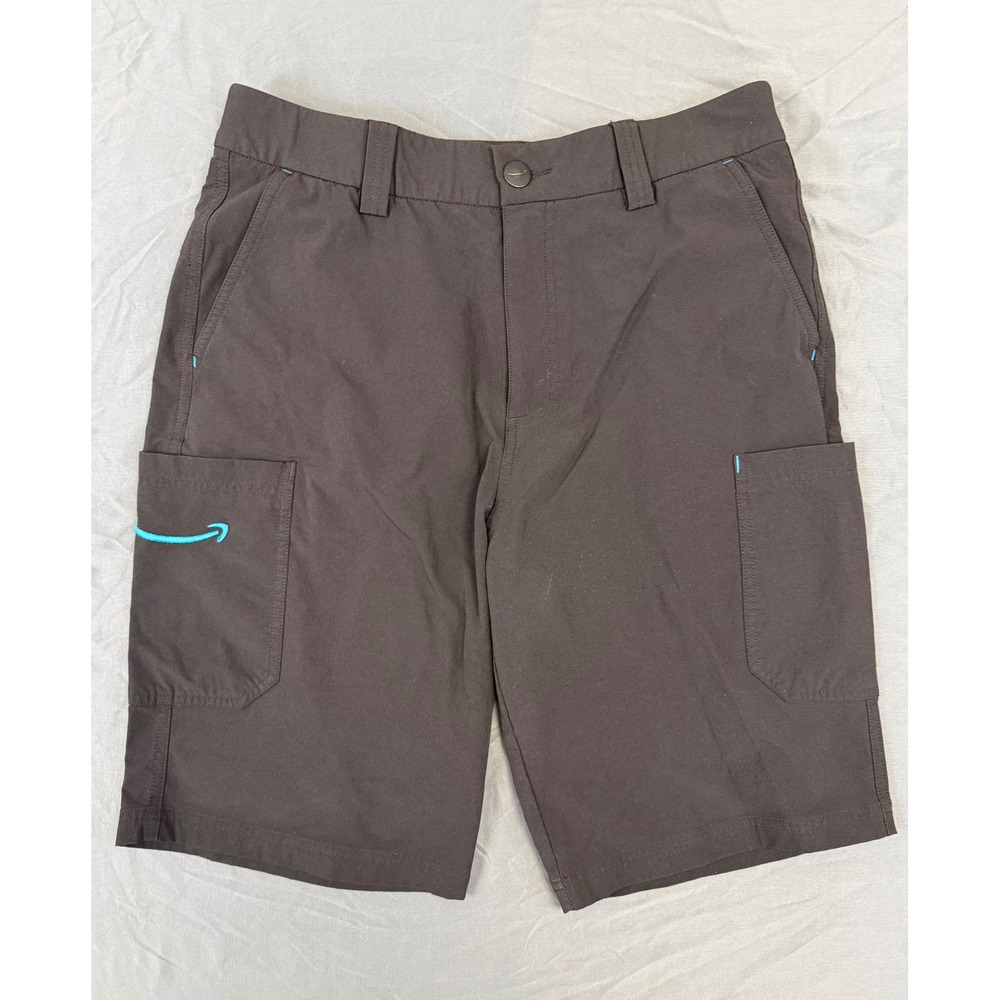 Amazon Luly Yang Mens Cargo‎ Shorts M (32-34) Gray Stretch Workwear Z4DS23MSH02